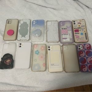Cute iPhone 11 cases (12 covers) + two Screen Protectors, purple, clear, pink,..
